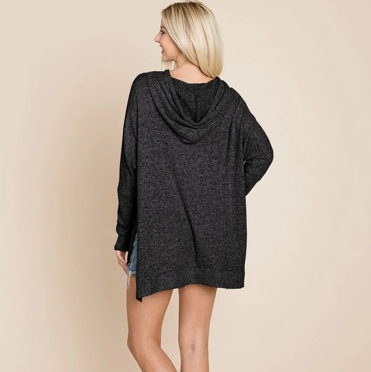 fashionable everyday hooded sweater for women