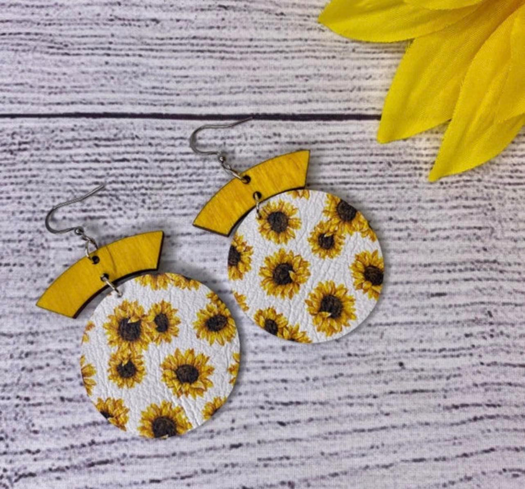 90s style sunflower earrings